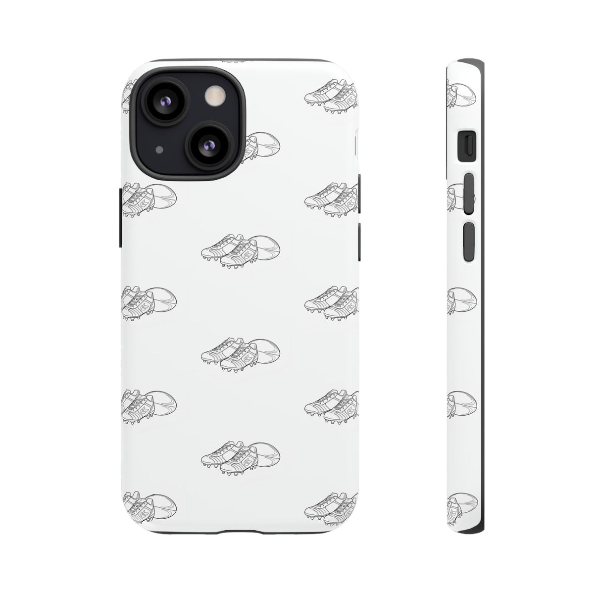 Phone Case Rugby Boots & Ball Repeat Pattern Tough Cases