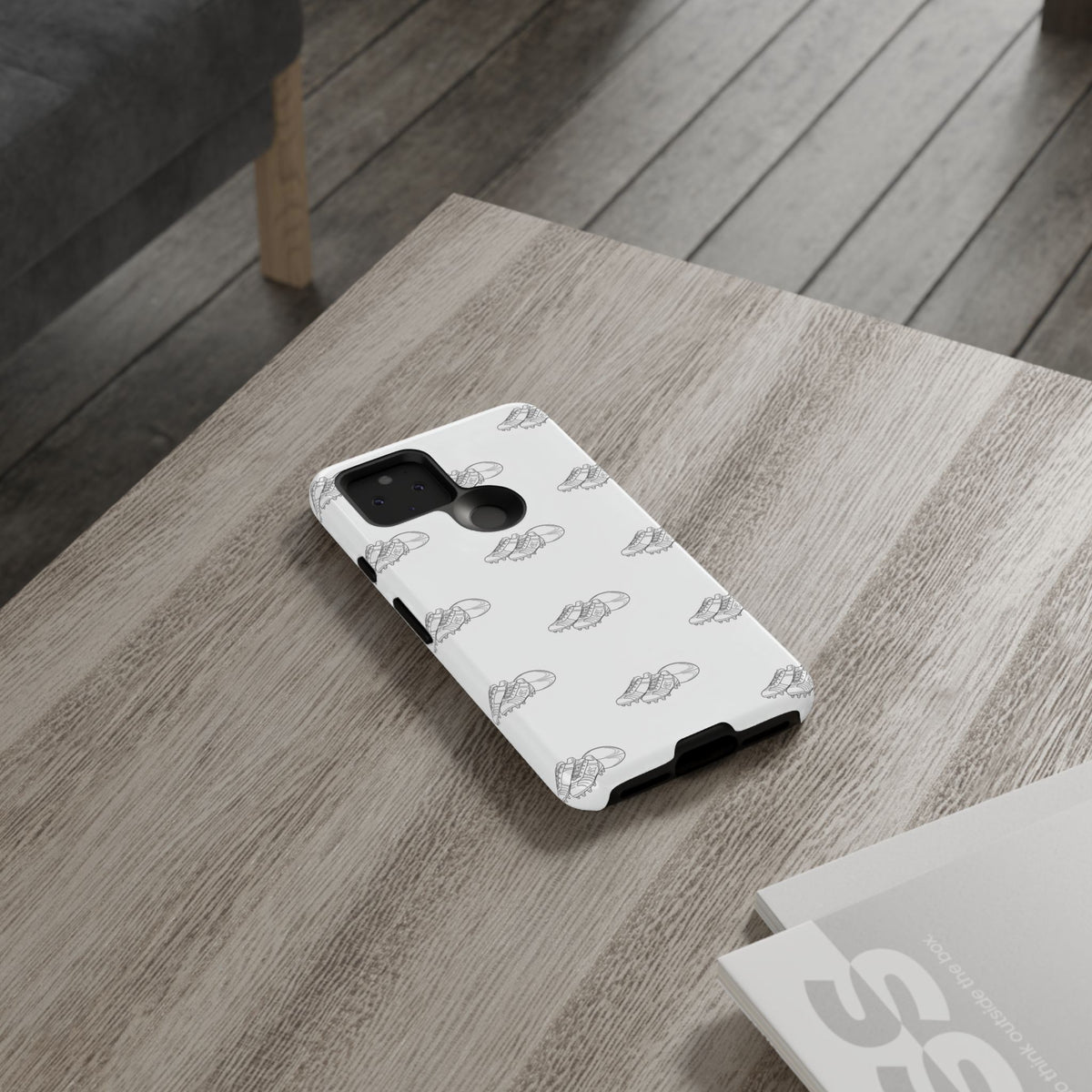 Phone Case Rugby Boots & Ball Repeat Pattern Tough Cases