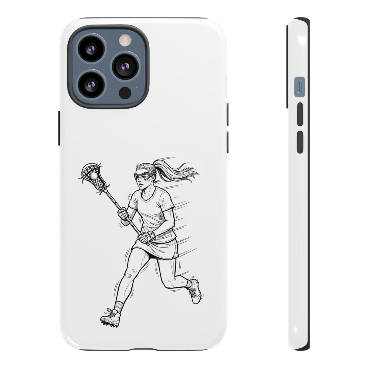Phone Case, Lacrosse Player Sketch, Tough Case