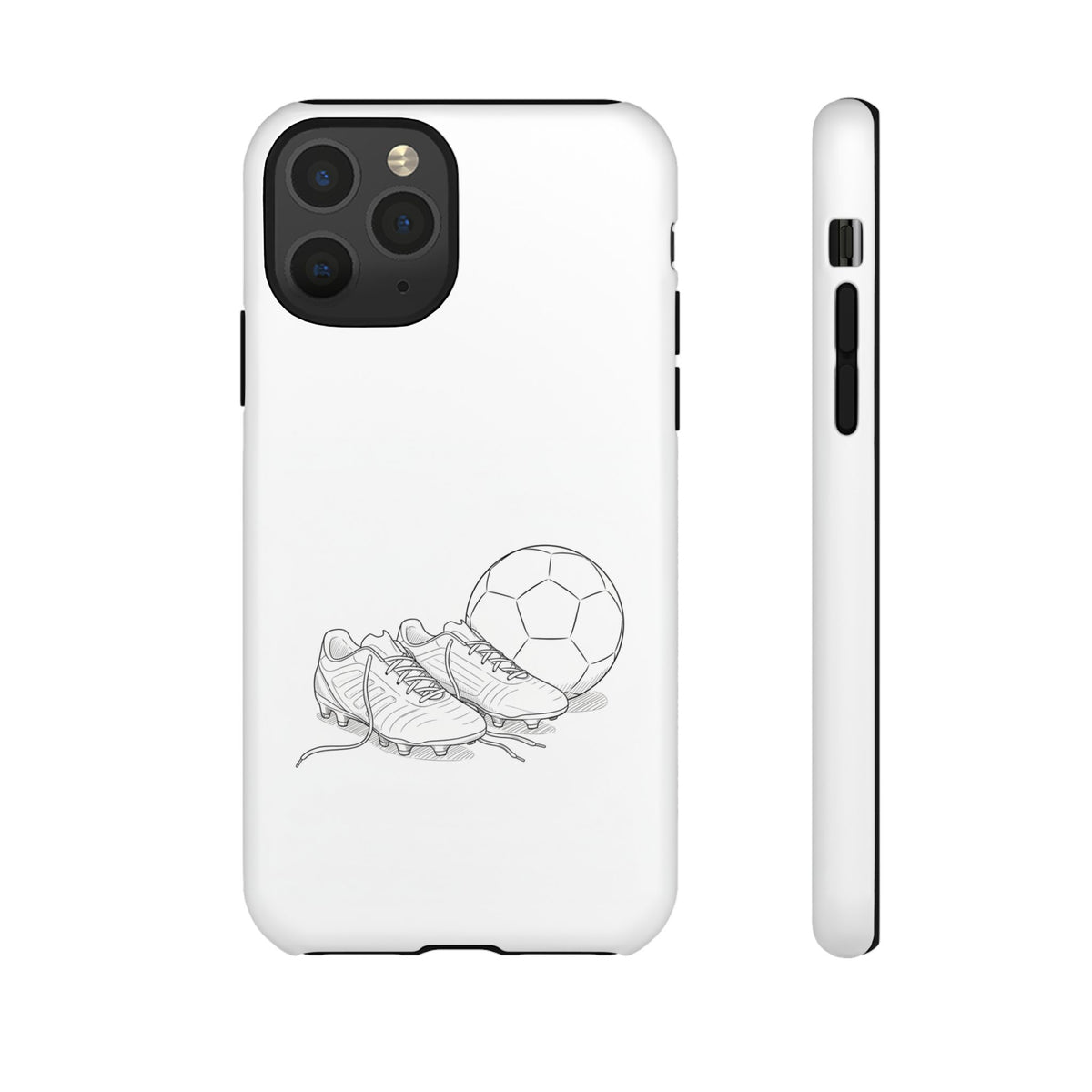 Phone Case, Football Boots & Ball Sketch , Tough Case