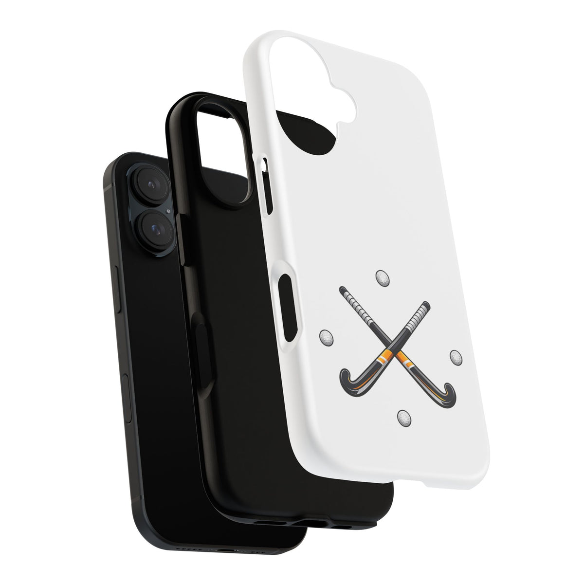 Phone Case, Hockey Crossed Sticks & Balls Design, tough Case