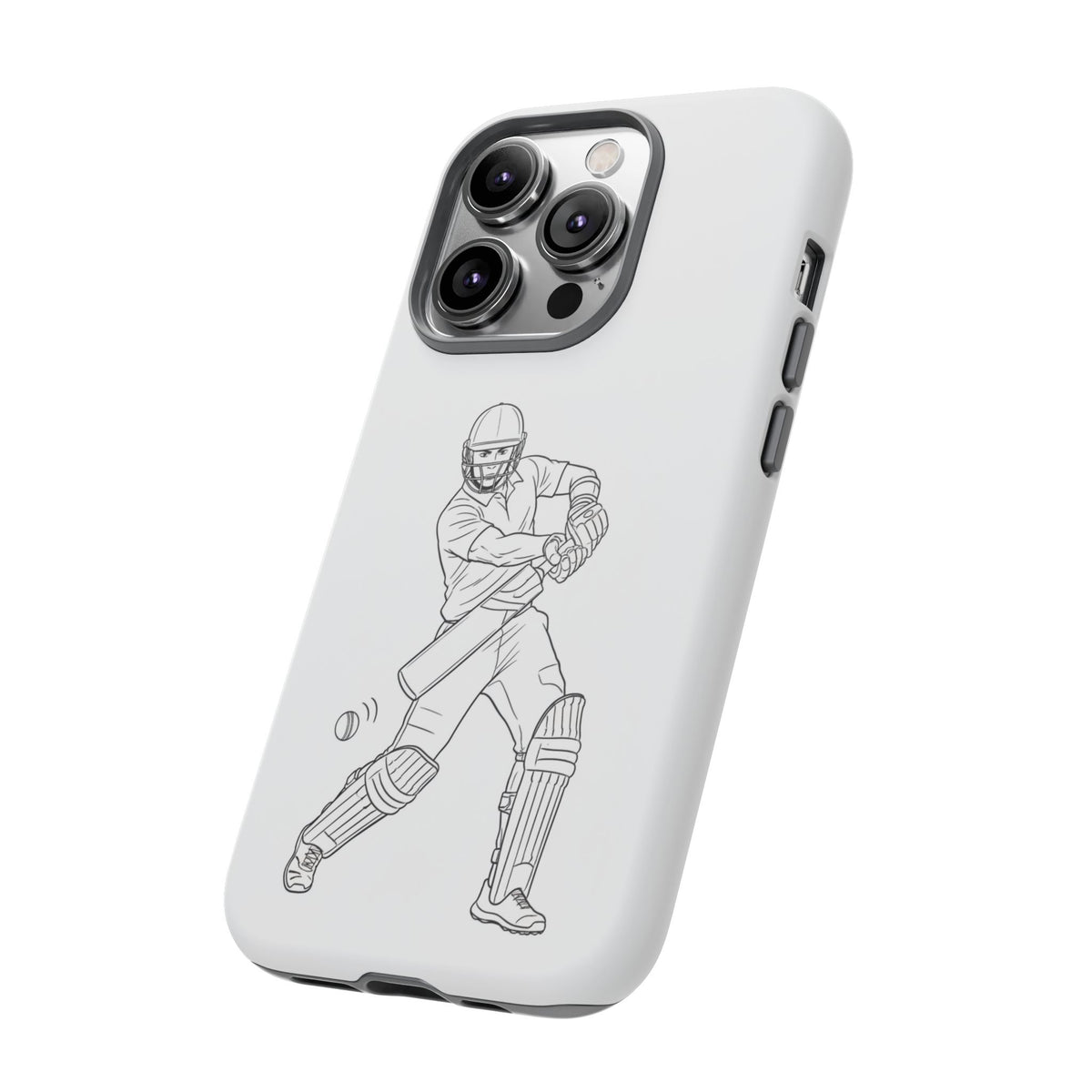 Phone Case, Cricket Batsman Sketch, Tough Case