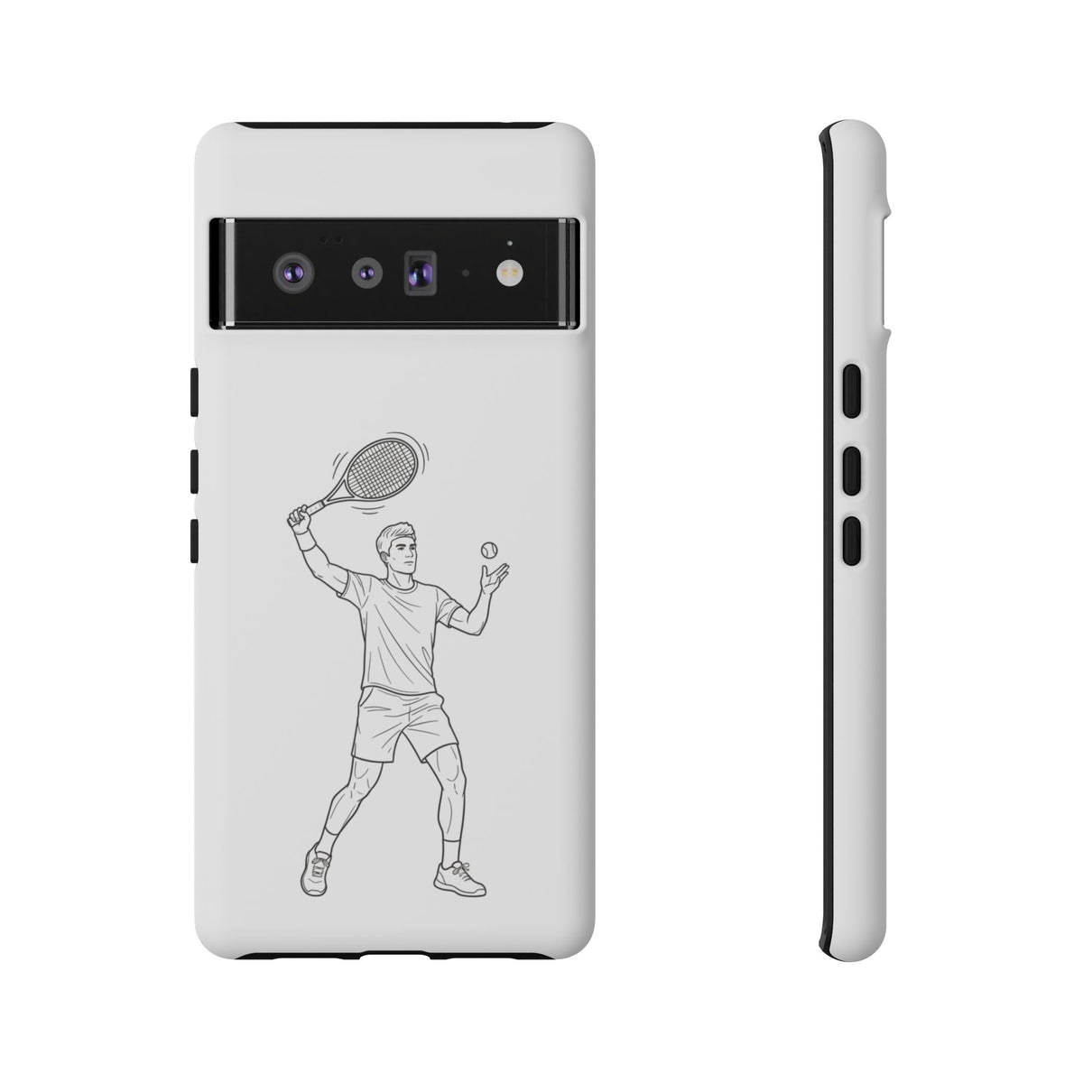 Phone Case, Racket Sports, Tennis Player overhead shot Design, Tough Case