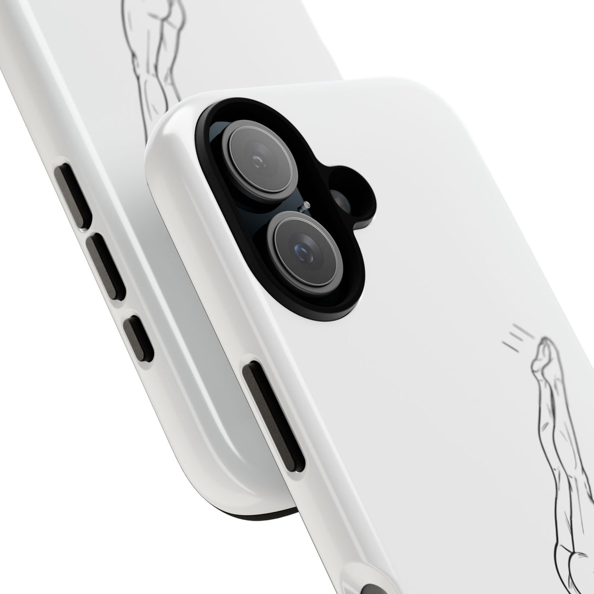 Phone Case, Platform Diver Minimalist Sketch, Tough Case