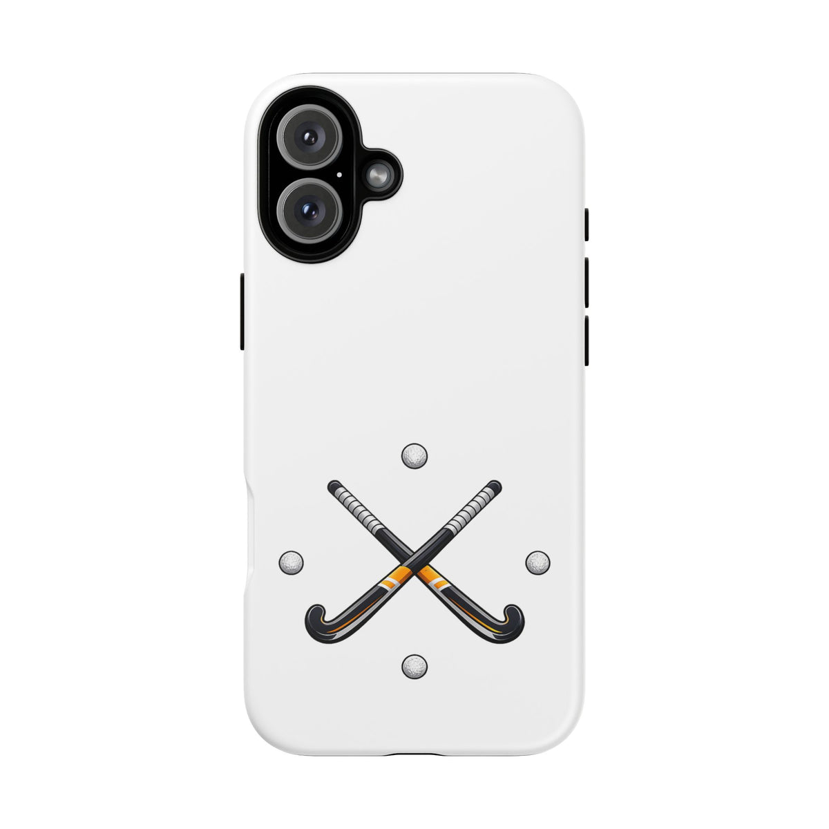 Phone Case, Hockey Crossed Sticks & Balls Design, tough Case