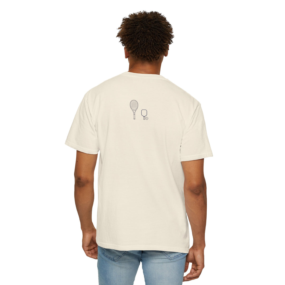 T-shirt, Racket Sports, King of the Court Sketch design, Cotton, Various Colours
