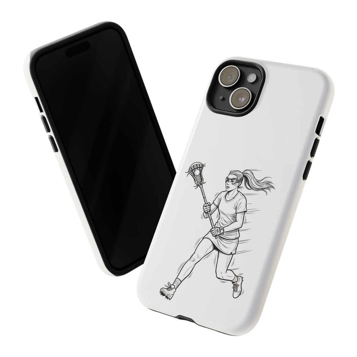 Phone Case, Lacrosse Player Sketch, Tough Case