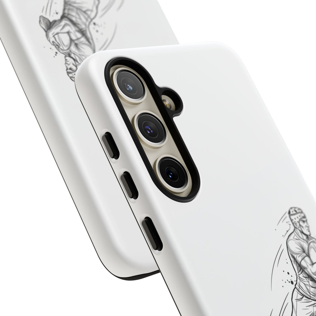 Phone Case, Rugby Try Swan Dive Minimalist Sketch design, Tough Case