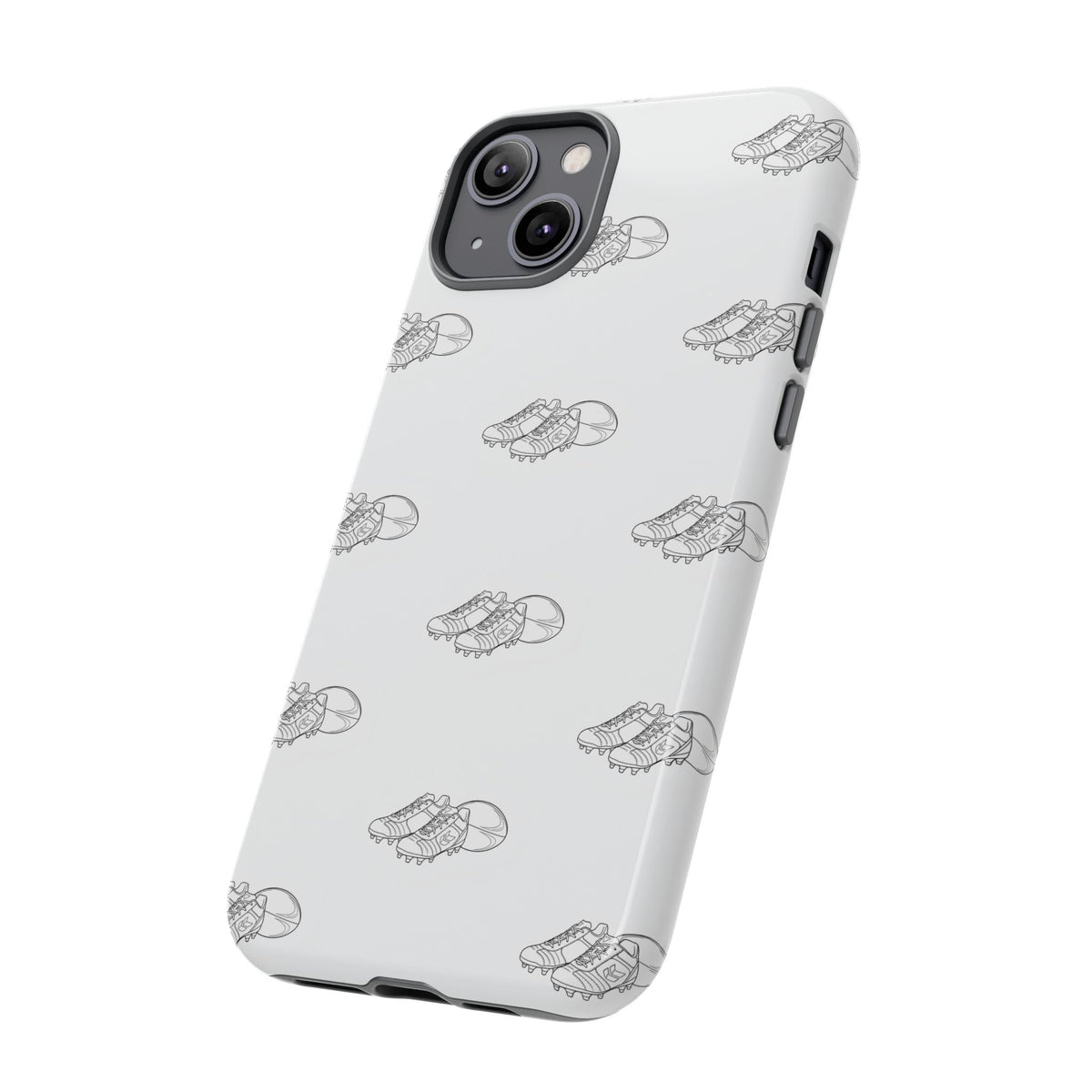 Phone Case Rugby Boots & Ball Repeat Pattern Tough Cases