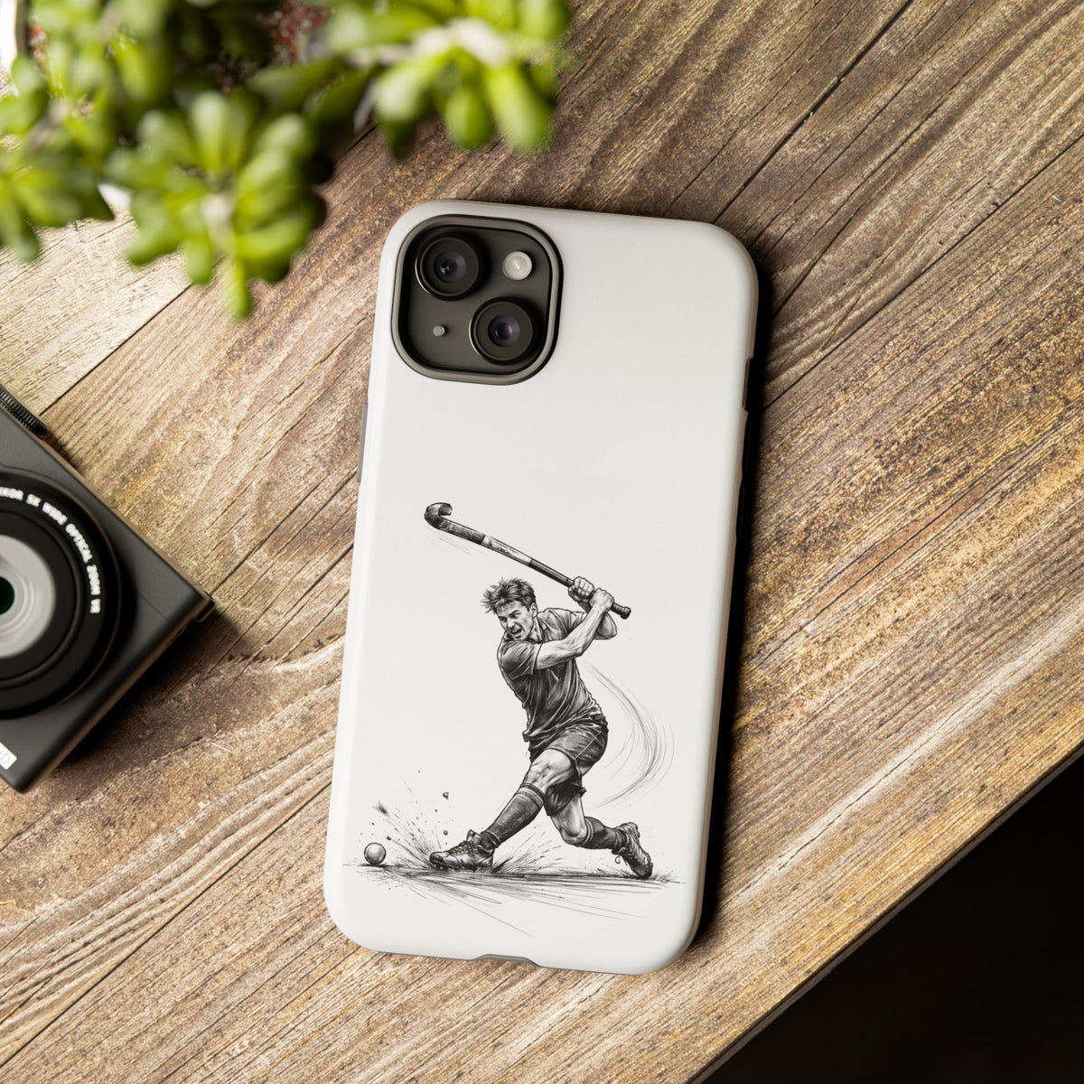 Phone case, Male Hockey Player Tomahawk Sketch,  Tough case