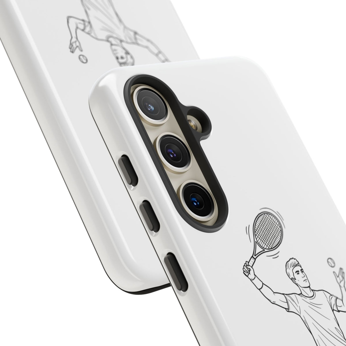 Phone Case, Racket Sports, Tennis Player overhead shot Design, Tough Case