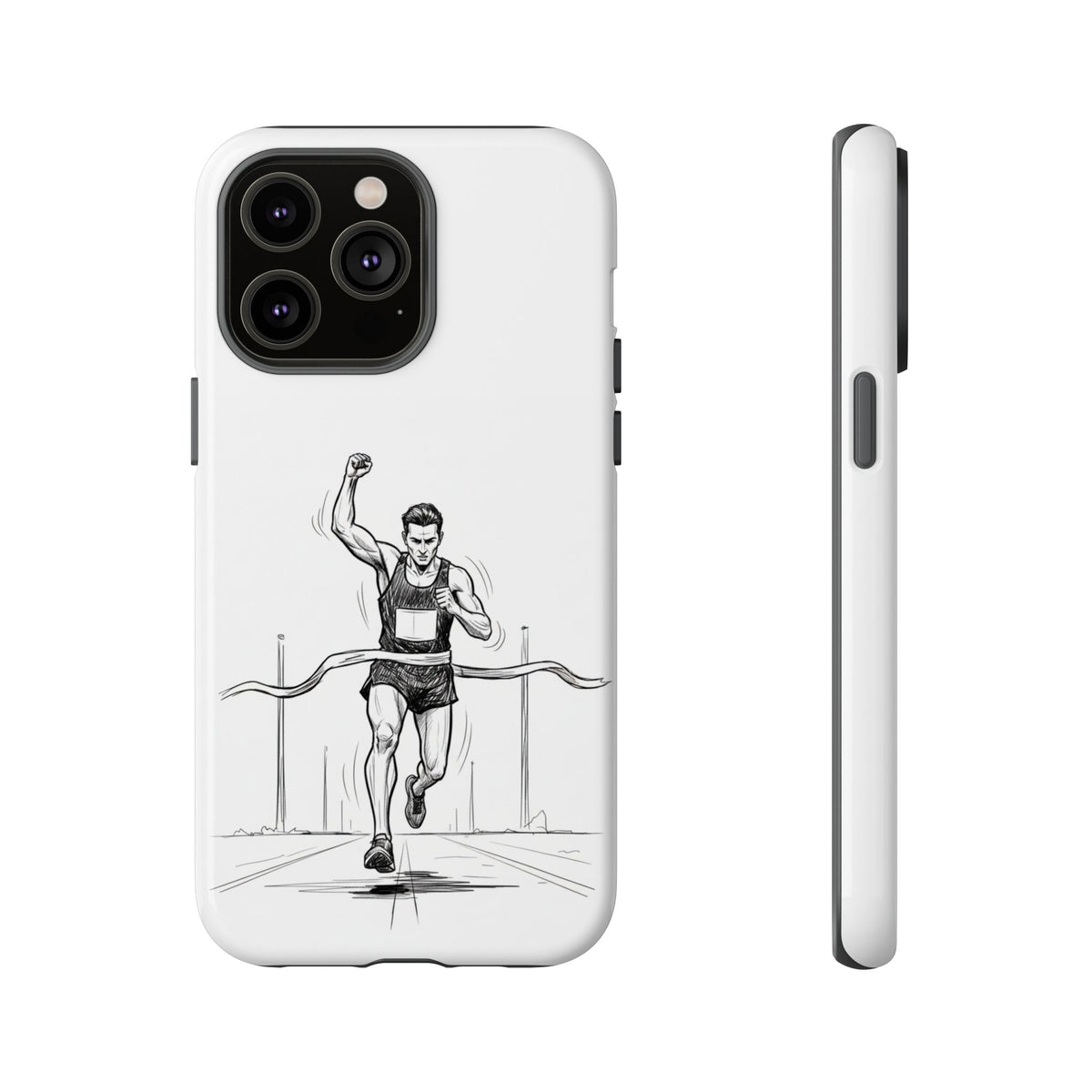 Phone Case, Running, finish line design, Tough Case