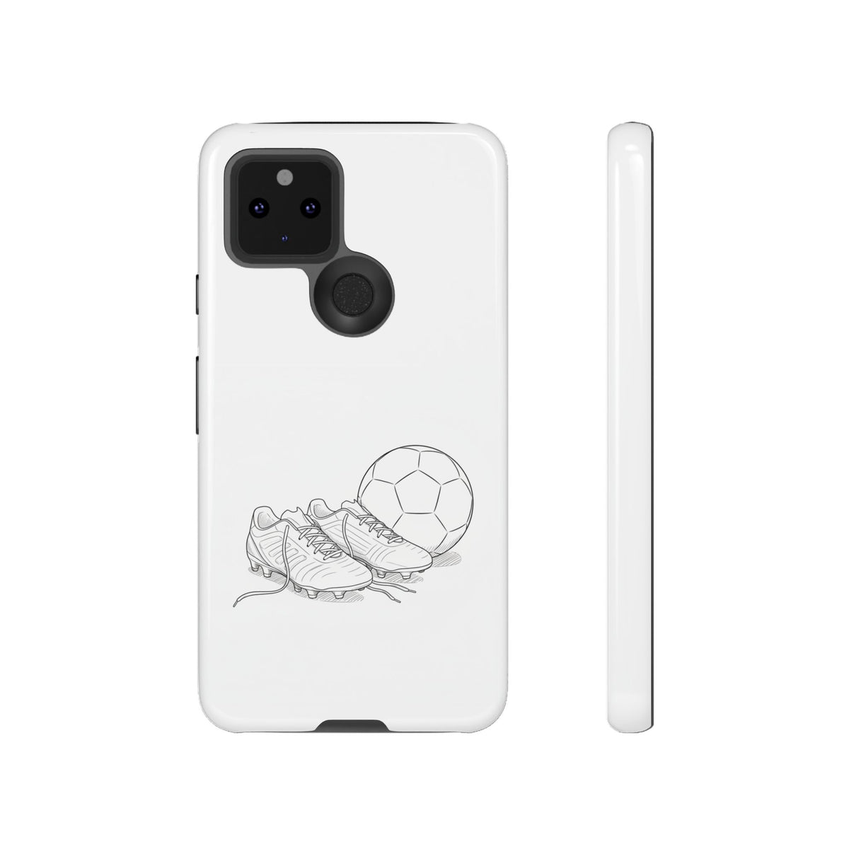 Phone Case, Football Boots & Ball Sketch , Tough Case