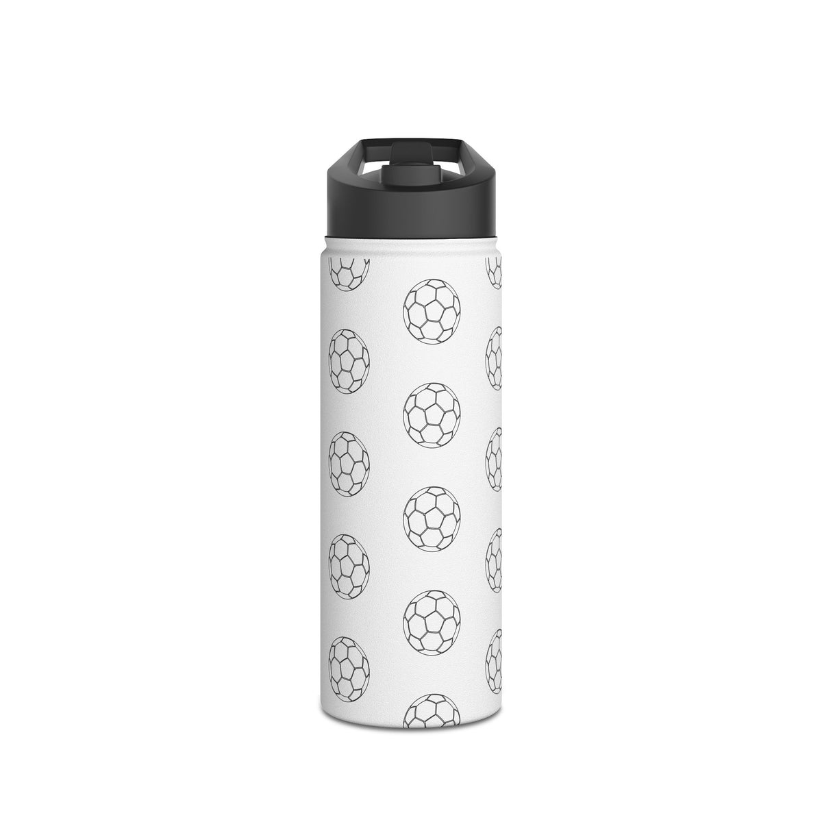 Water Bottle, Football repeat pattern design, Stainless Steel