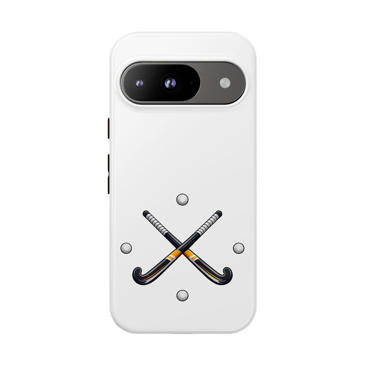 Phone Case, Hockey Crossed Sticks & Balls Design, tough Case