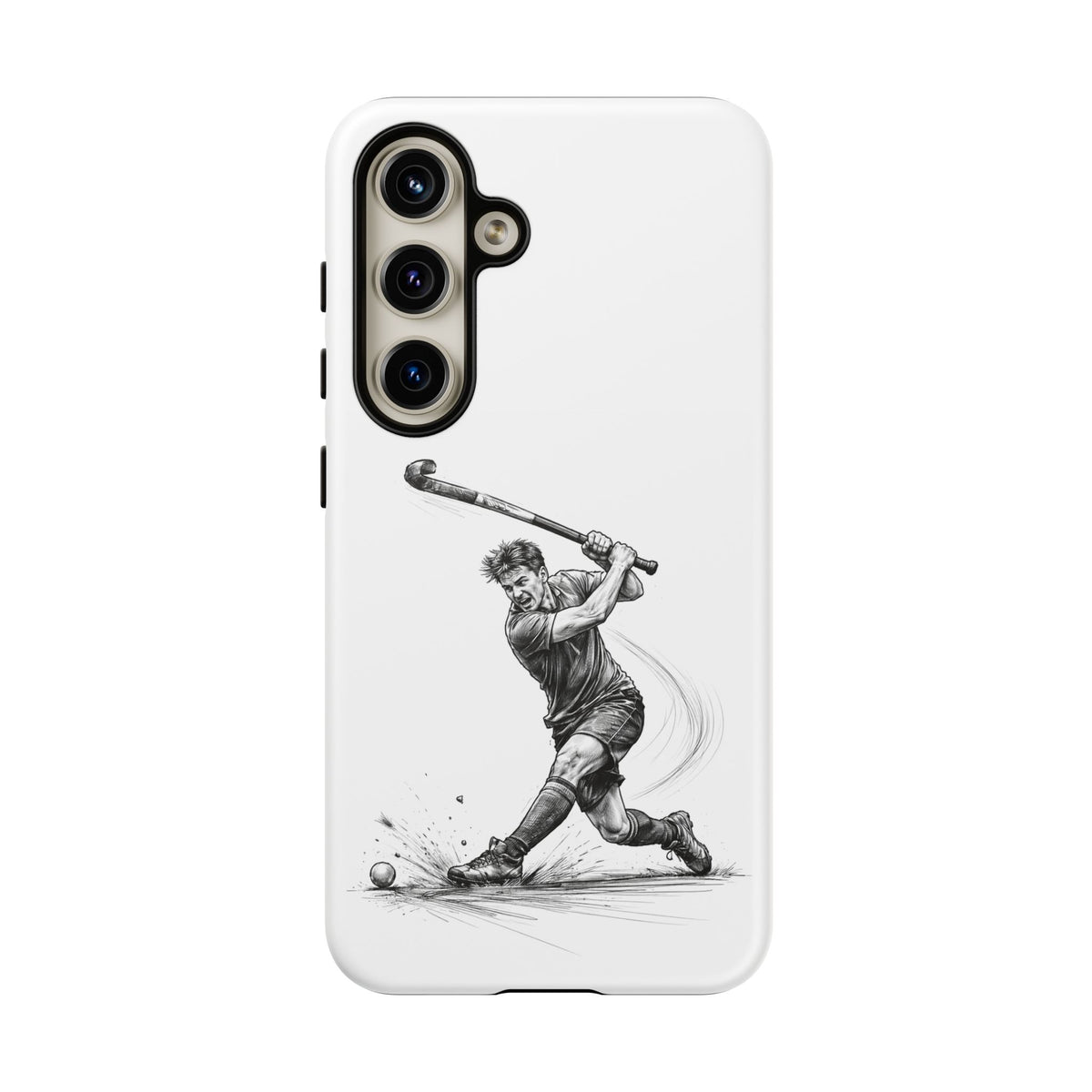 Phone case, Male Hockey Player Tomahawk Sketch,  Tough case