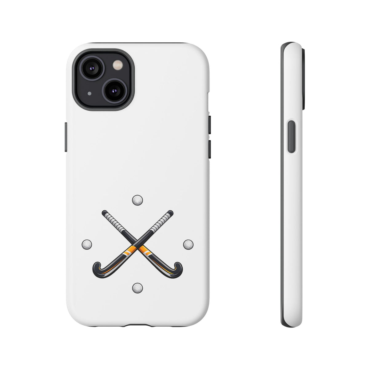 Phone Case, Hockey Crossed Sticks & Balls Design, tough Case