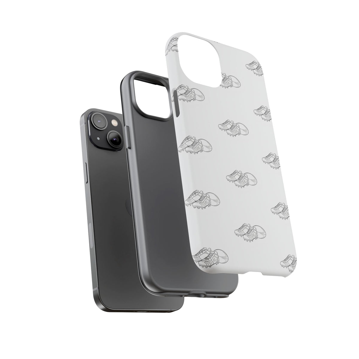 Phone Case Rugby Boots & Ball Repeat Pattern Tough Cases