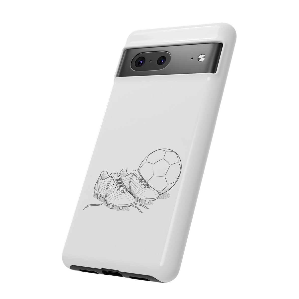 Phone Case, Football Boots & Ball Sketch , Tough Case