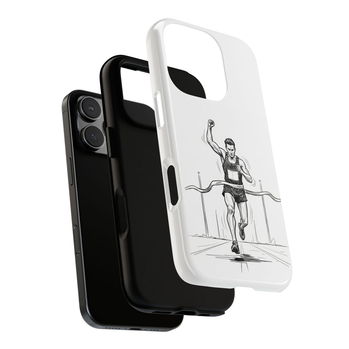 Phone Case, Running, finish line design, Tough Case