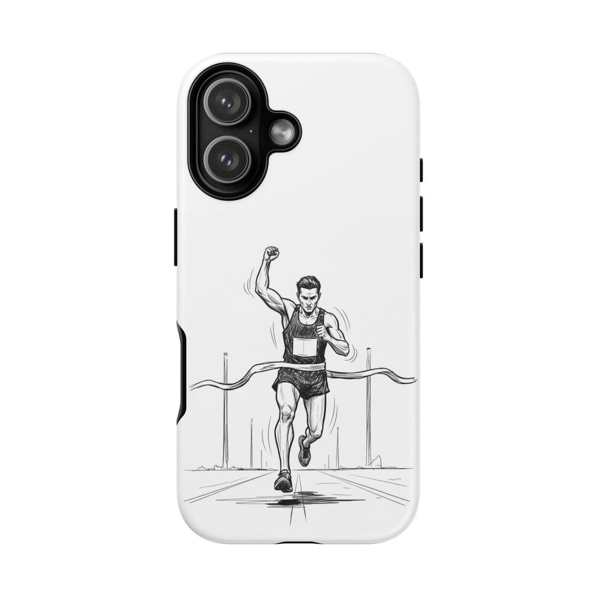 Phone Case, Running, finish line design, Tough Case