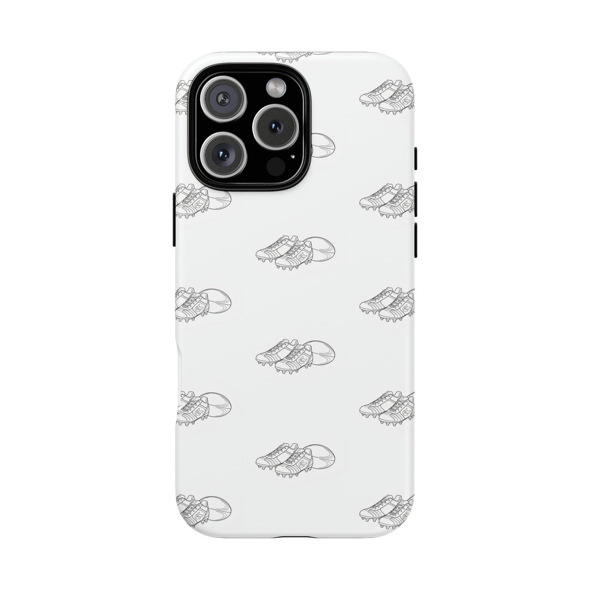 Phone Case Rugby Boots & Ball Repeat Pattern Tough Cases