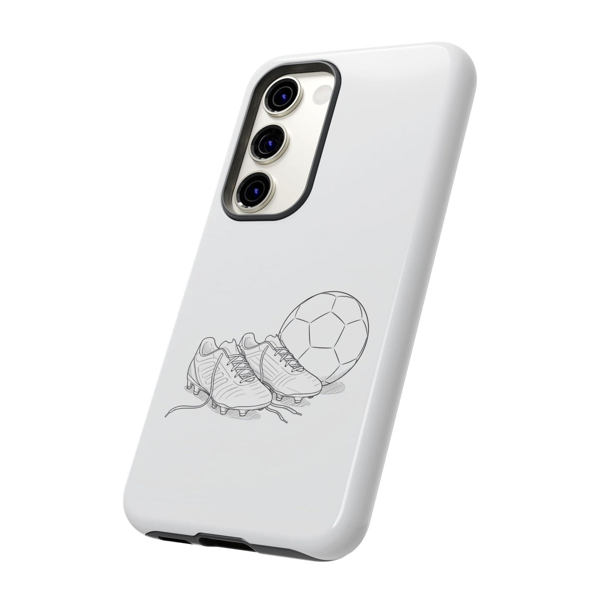 Phone Case, Football Boots & Ball Sketch , Tough Case