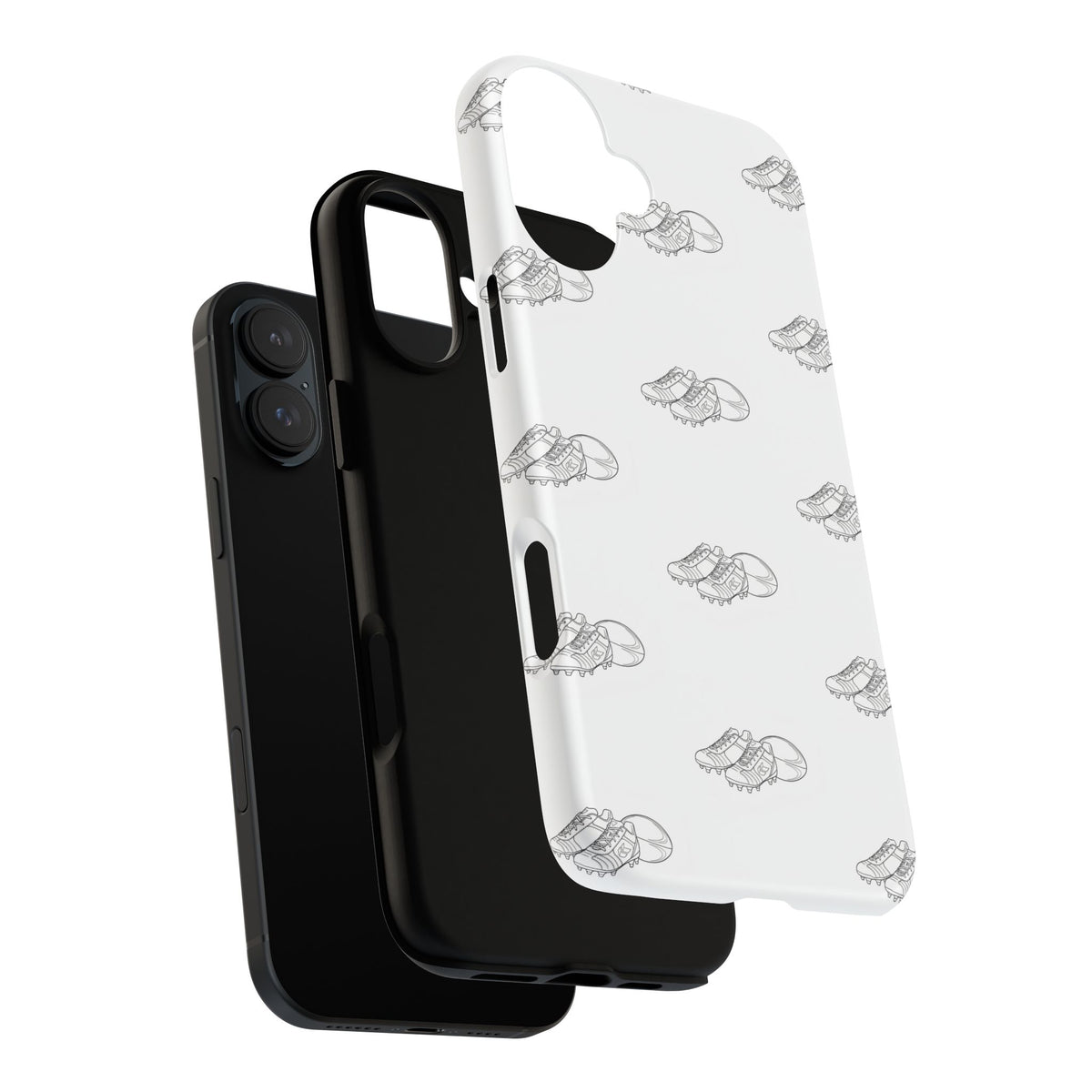 Phone Case Rugby Boots & Ball Repeat Pattern Tough Cases