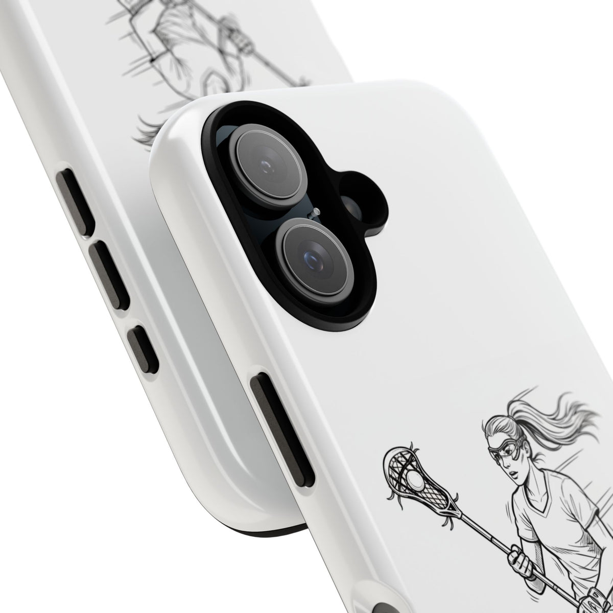 Phone Case, Lacrosse Player Sketch, Tough Case