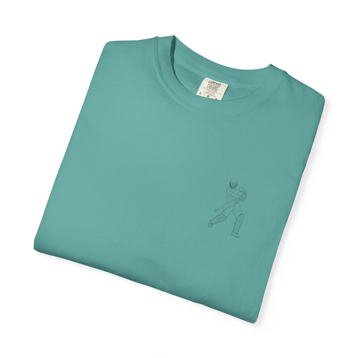 T shirt, Cricket Batsman Minimalist sketch design, Cotton, Various Colours