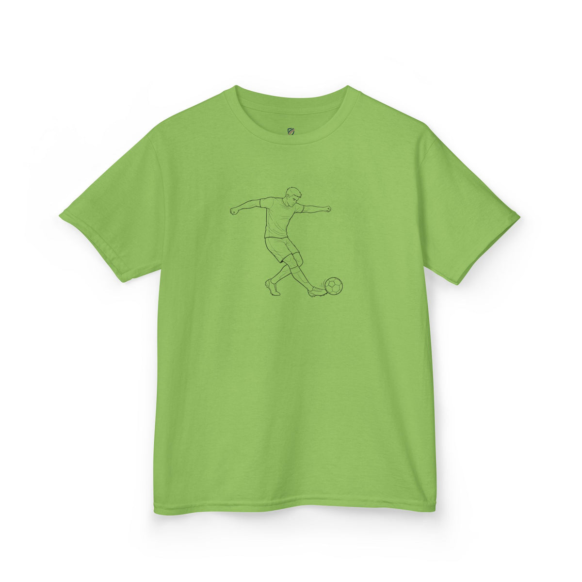 T Shirt Kids, Football, Free Kick minimalist sketch design, Cotton, Various Colours