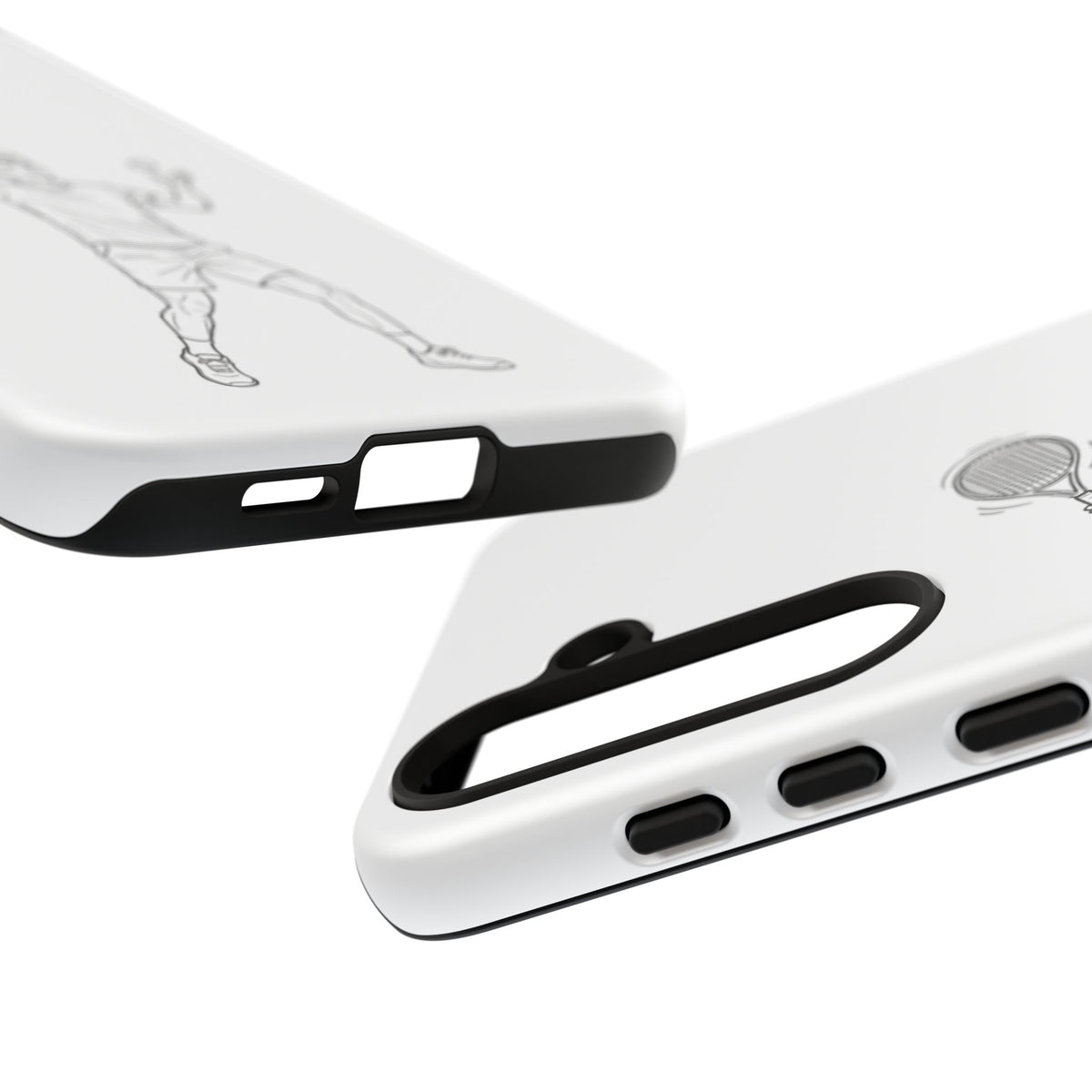 Phone Case, Racket Sports, Tennis Player overhead shot Design, Tough Case