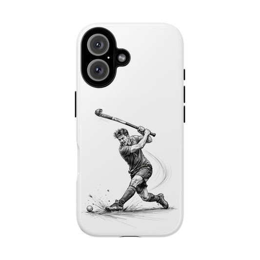 Phone case, Male Hockey Player Tomahawk Sketch,  Tough case