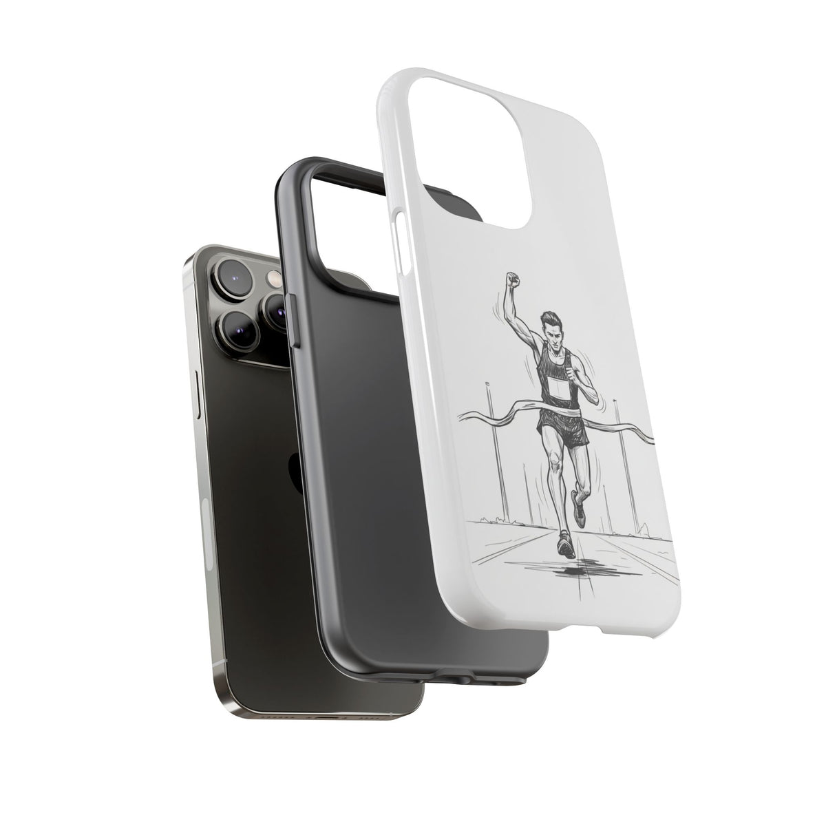 Phone Case, Running, finish line design, Tough Case