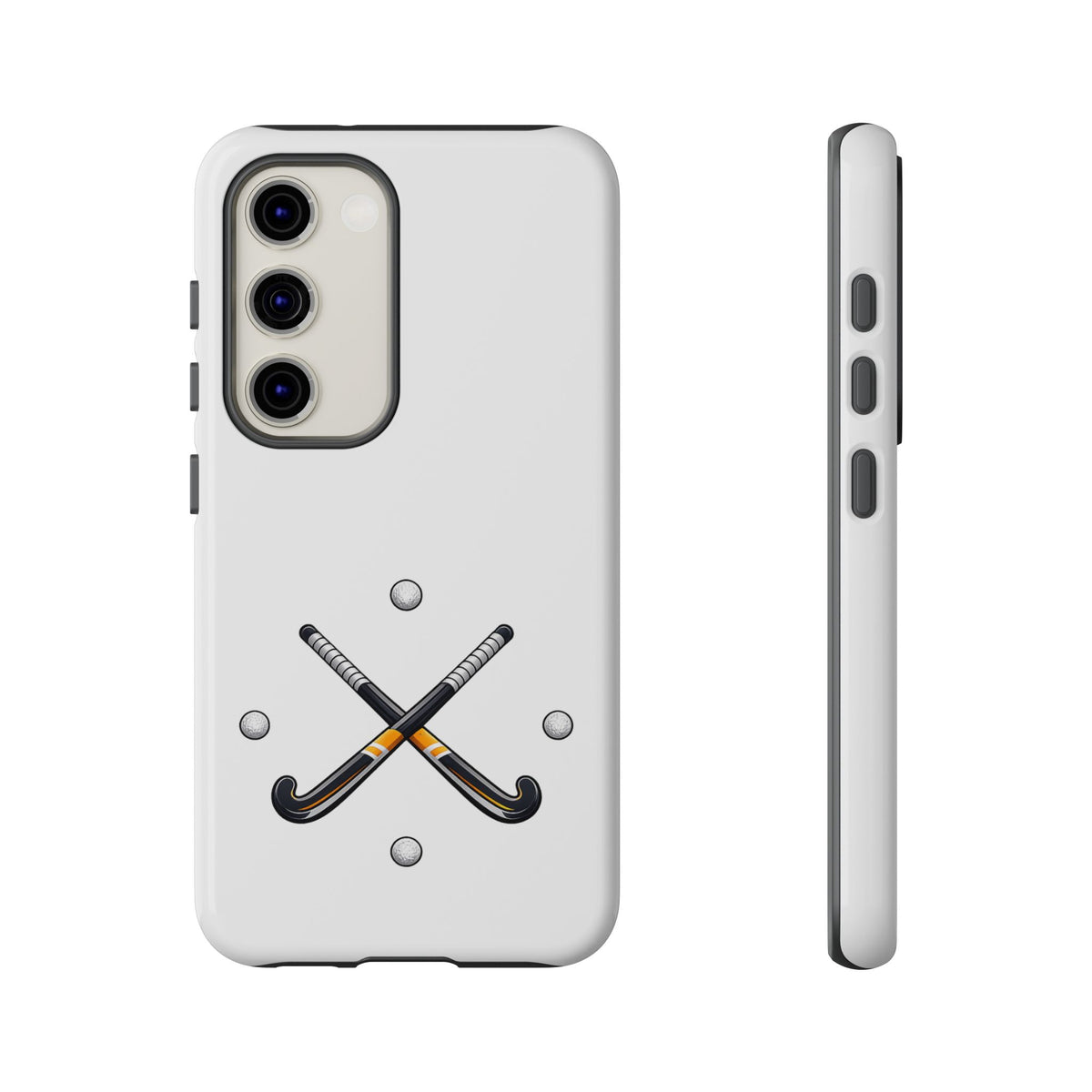 Phone Case, Hockey Crossed Sticks & Balls Design, tough Case