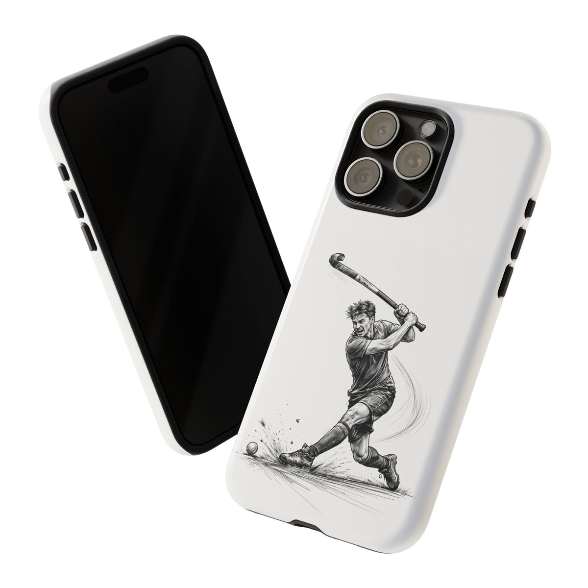Phone case, Male Hockey Player Tomahawk Sketch,  Tough case