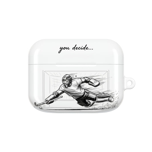 AirPods Case Protective Cover  - Hockey Goalie Design | Hero or Villain -  'You Decide'