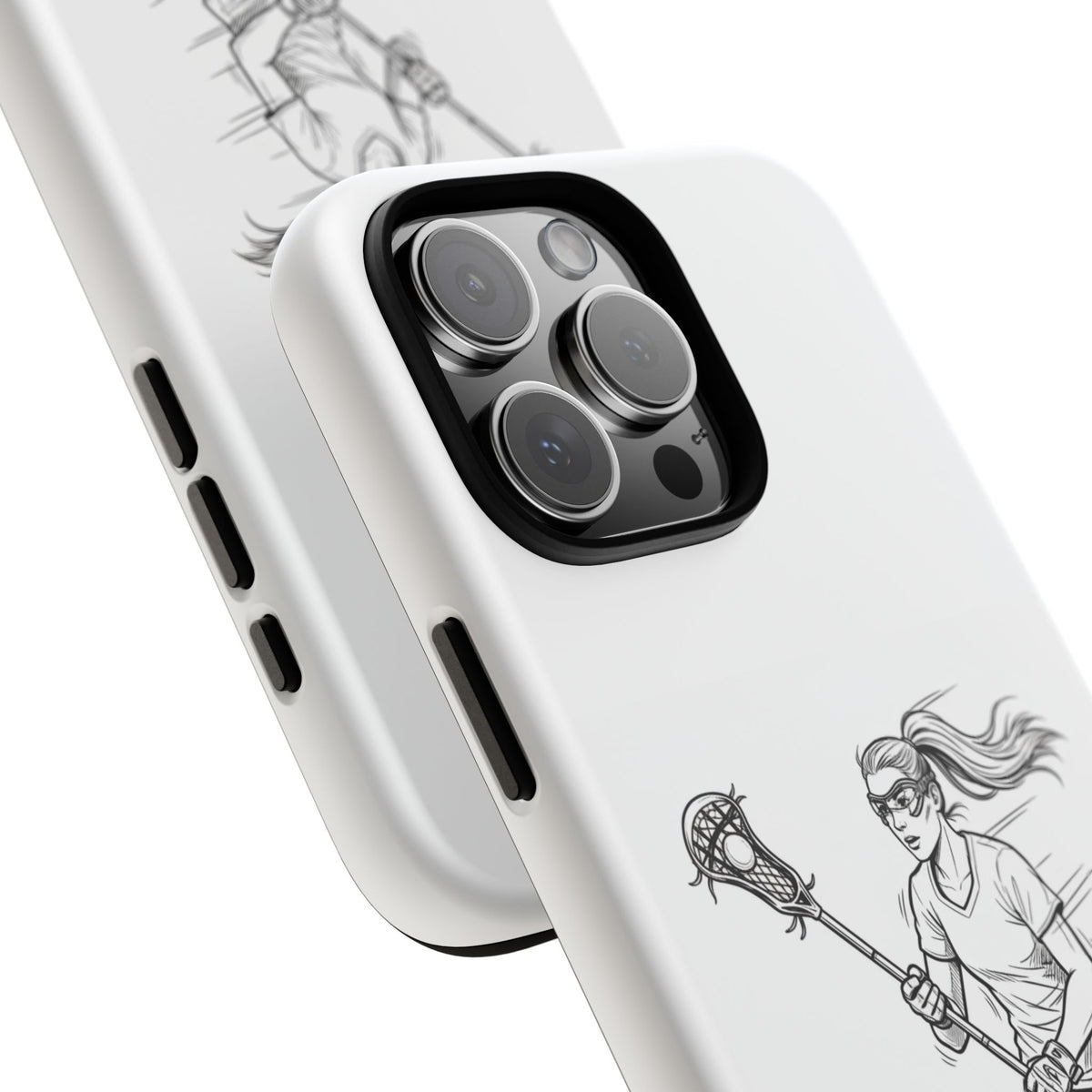 Phone Case, Lacrosse Player Sketch, Tough Case