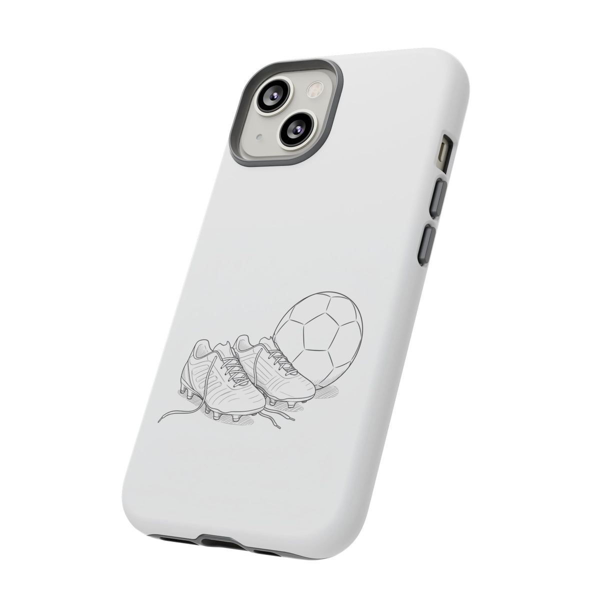 Phone Case, Football Boots & Ball Sketch , Tough Case