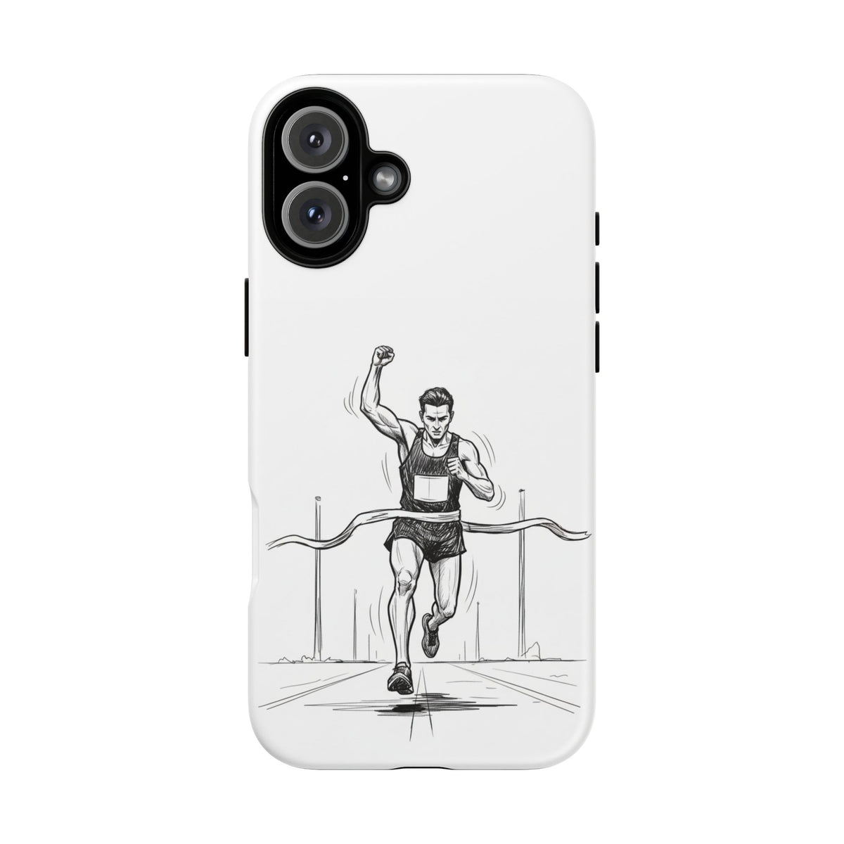 Phone Case, Running, finish line design, Tough Case