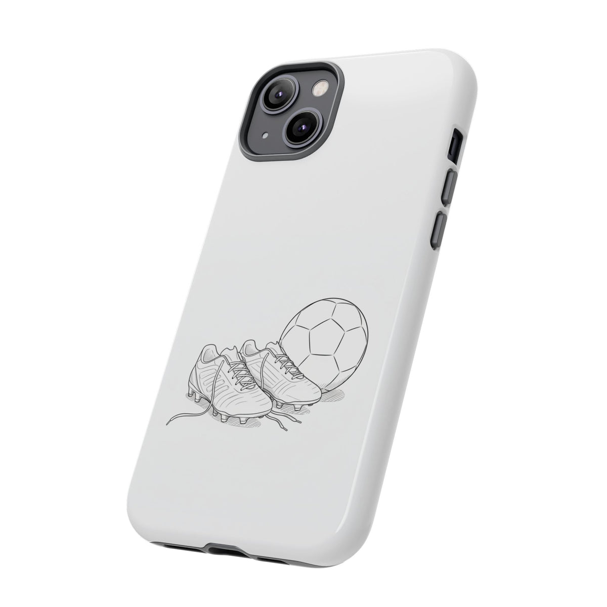 Phone Case, Football Boots & Ball Sketch , Tough Case