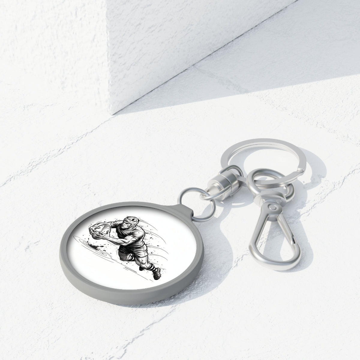 Keyring Bag Tag, Rugby Try Drive design