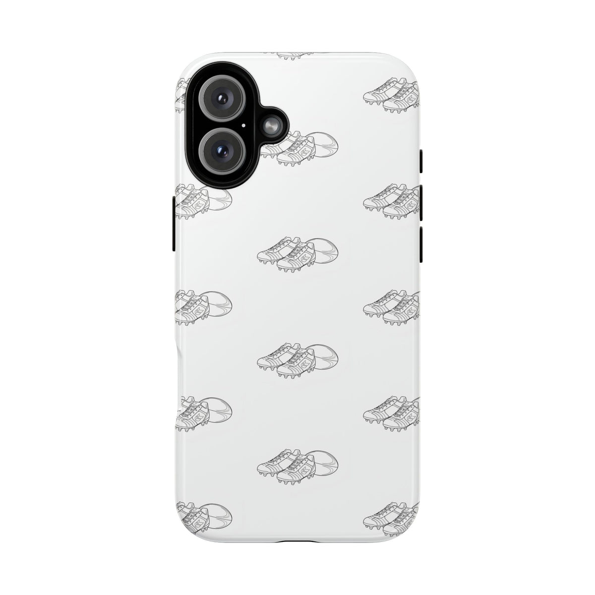 Phone Case Rugby Boots & Ball Repeat Pattern Tough Cases