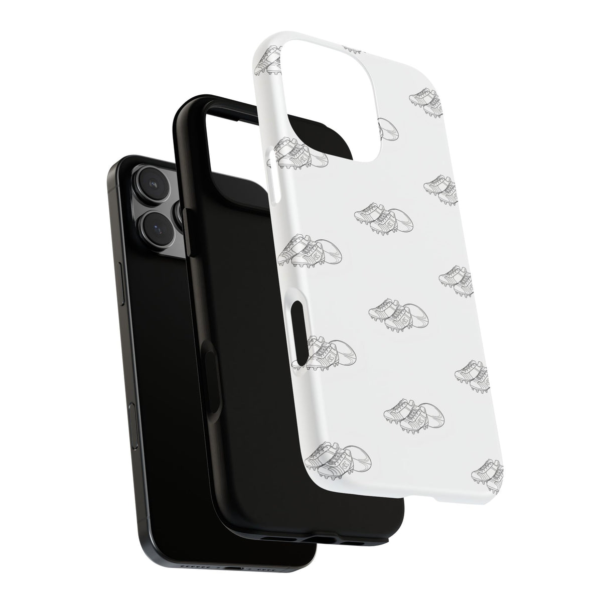 Phone Case Rugby Boots & Ball Repeat Pattern Tough Cases