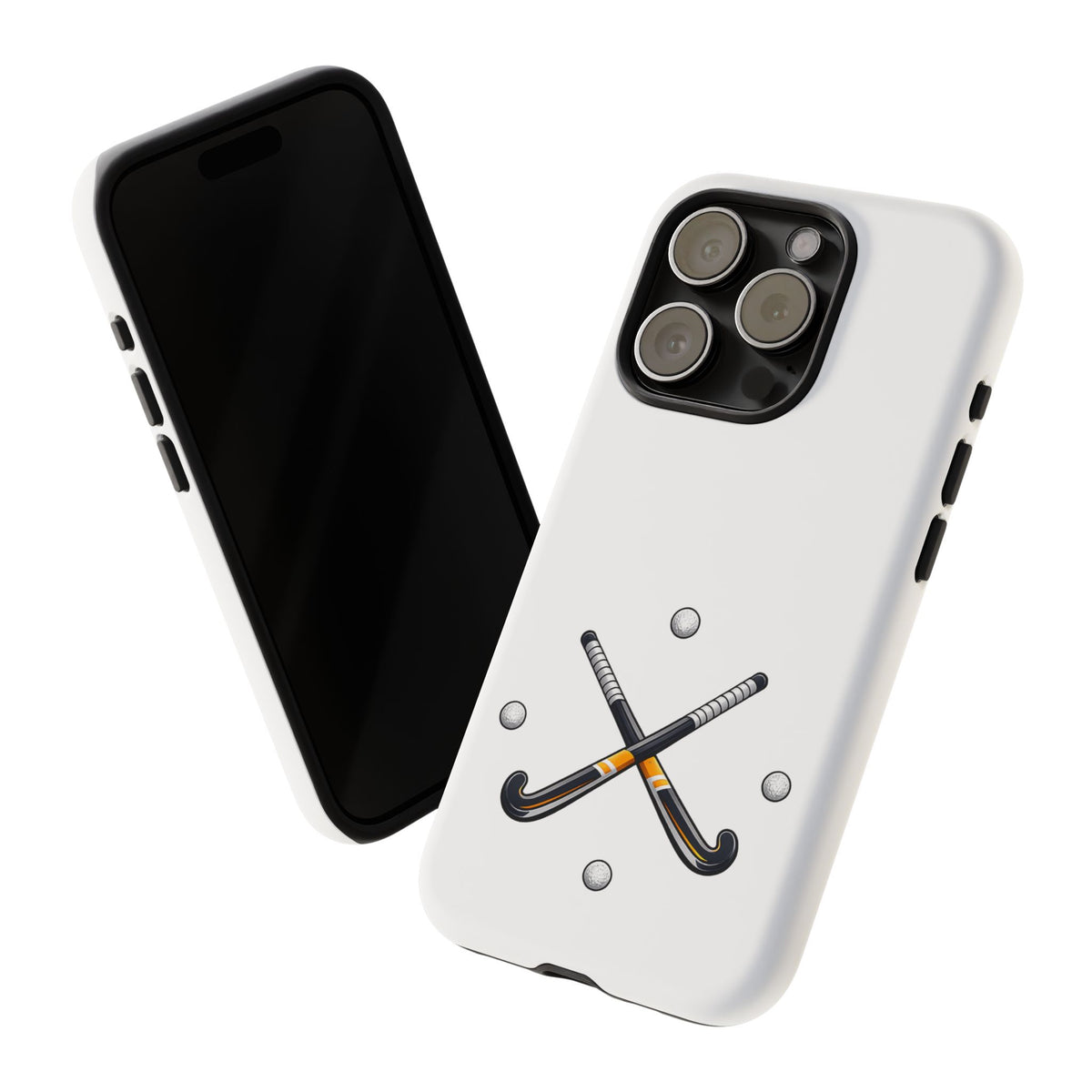 Phone Case, Hockey Crossed Sticks & Balls Design, tough Case
