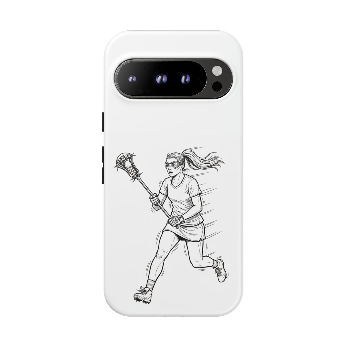 Phone Case, Lacrosse Player Sketch, Tough Case