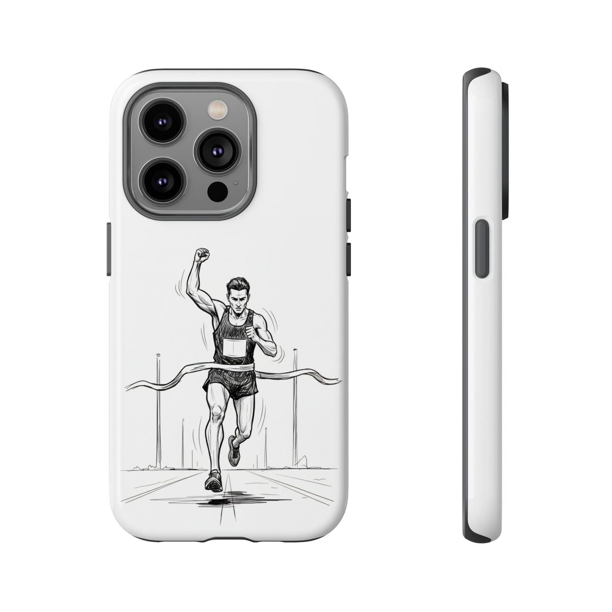 Phone Case, Running, finish line design, Tough Case