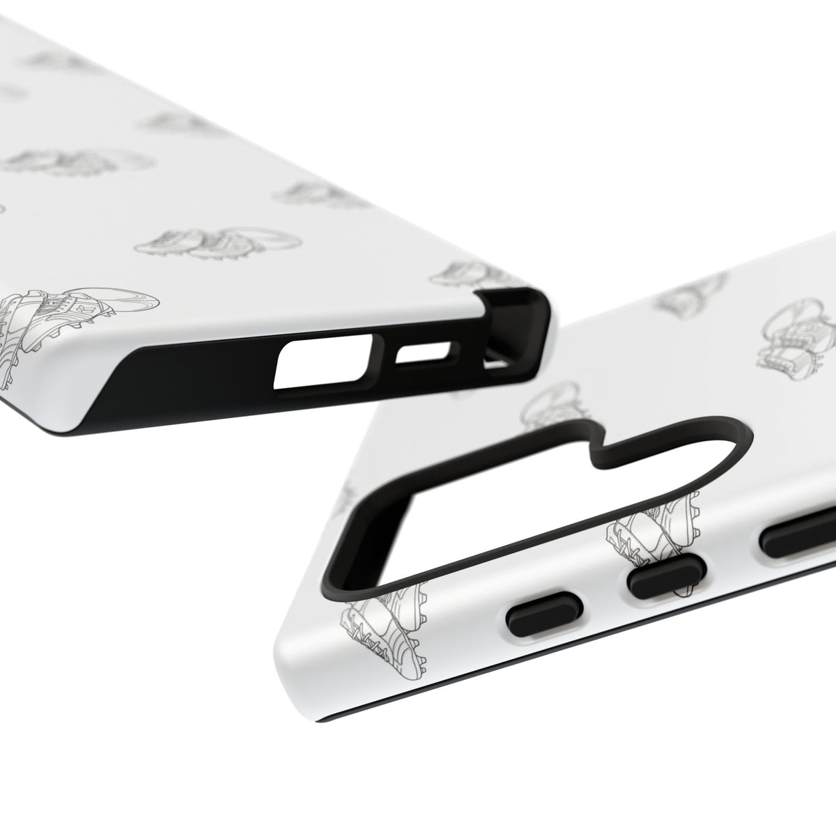 Phone Case Rugby Boots & Ball Repeat Pattern Tough Cases