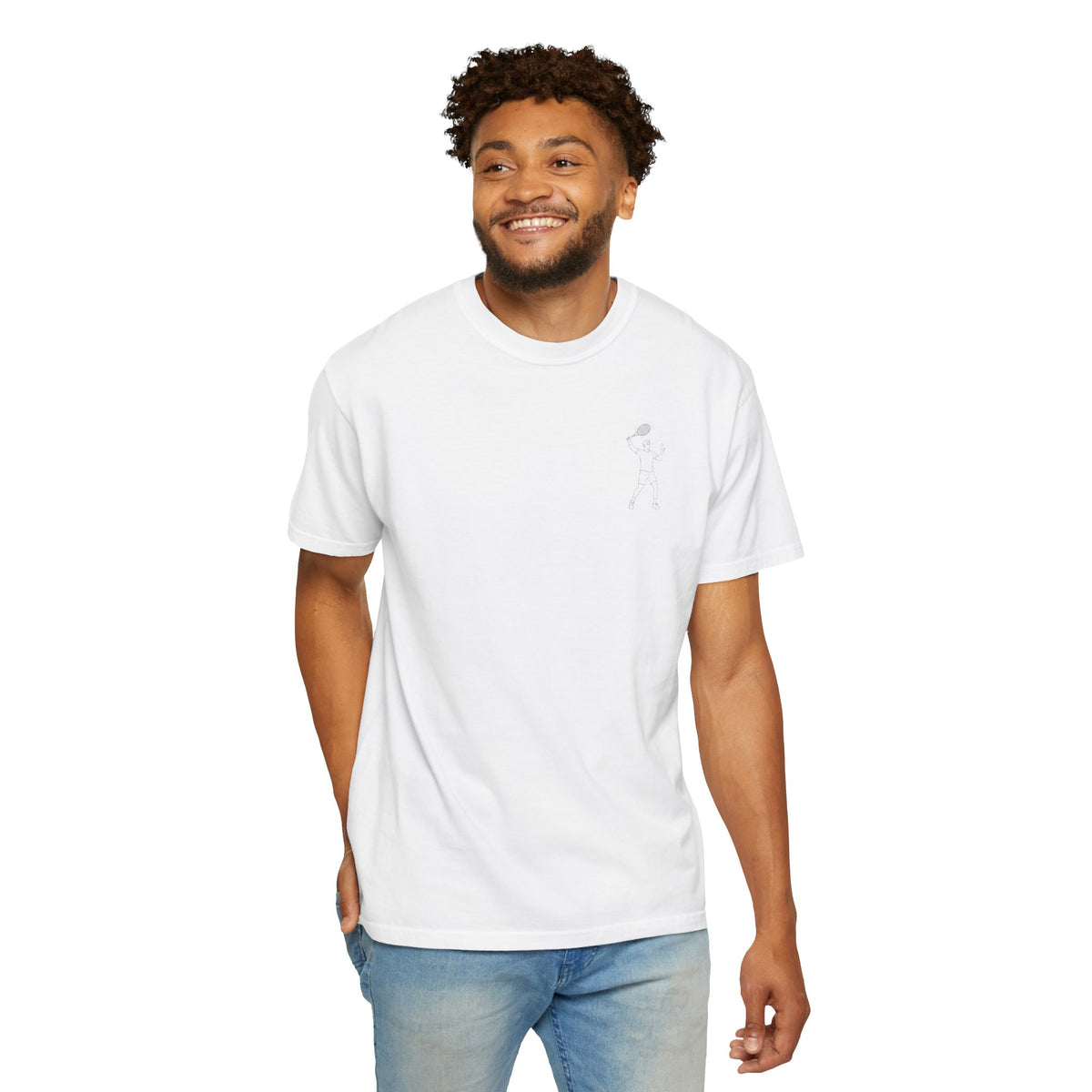 Copy of T shirt, Cricket Batsman Minimalist sketch design