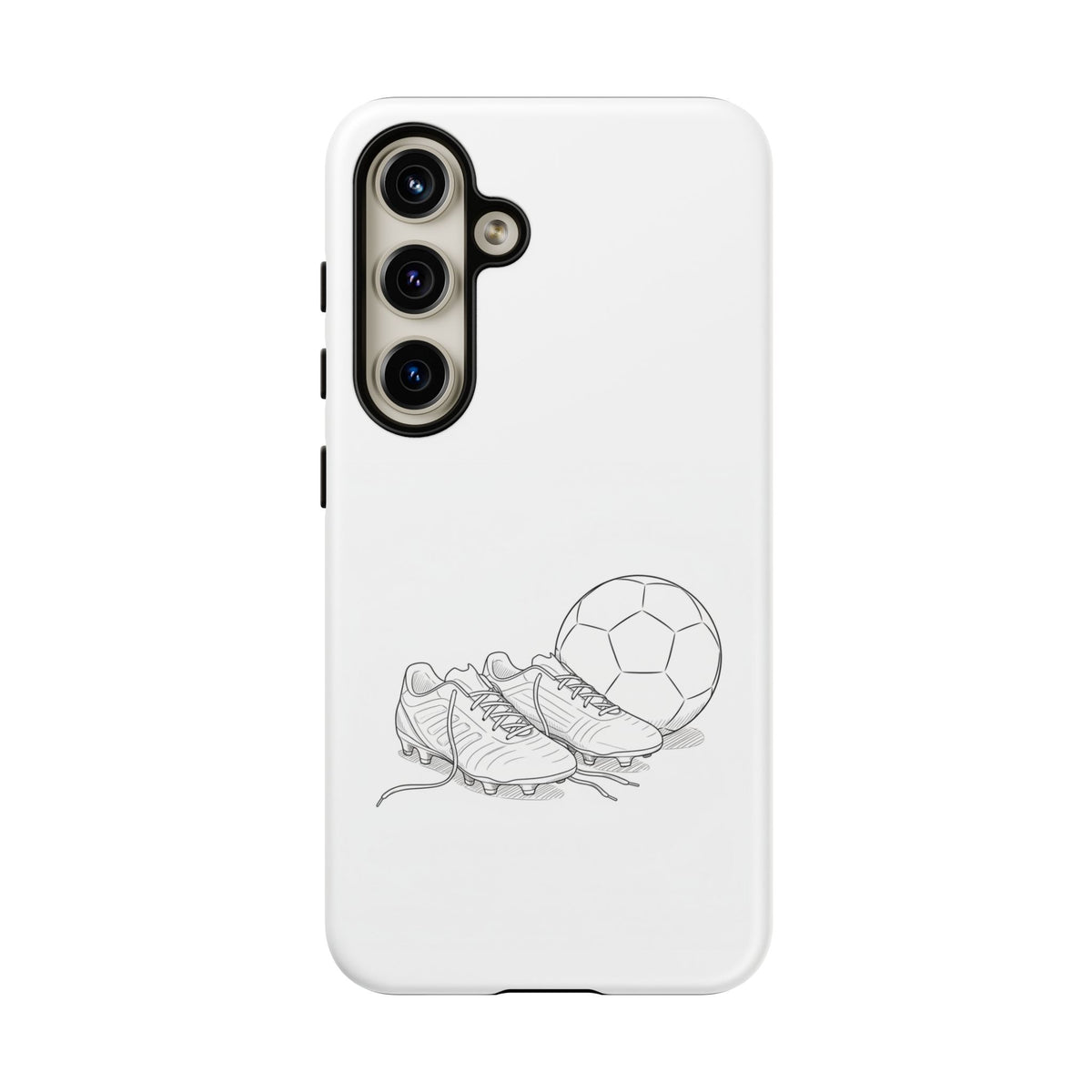 Phone Case, Football Boots & Ball Sketch , Tough Case